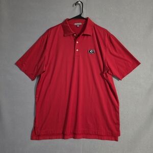 Peter Millar Red Georgia Bulldogs Summer Comfort Performance Polo Size Large